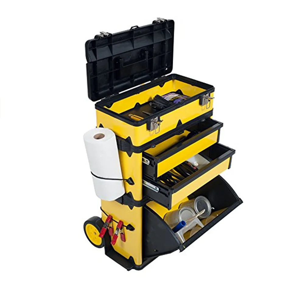 GD2096 Metal material trolley wheels tool box Drawer-style storage tool box
