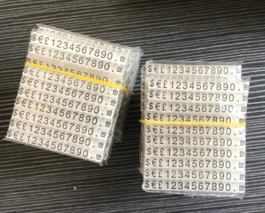 jewelry store plastic price cubes watch displaying price cube