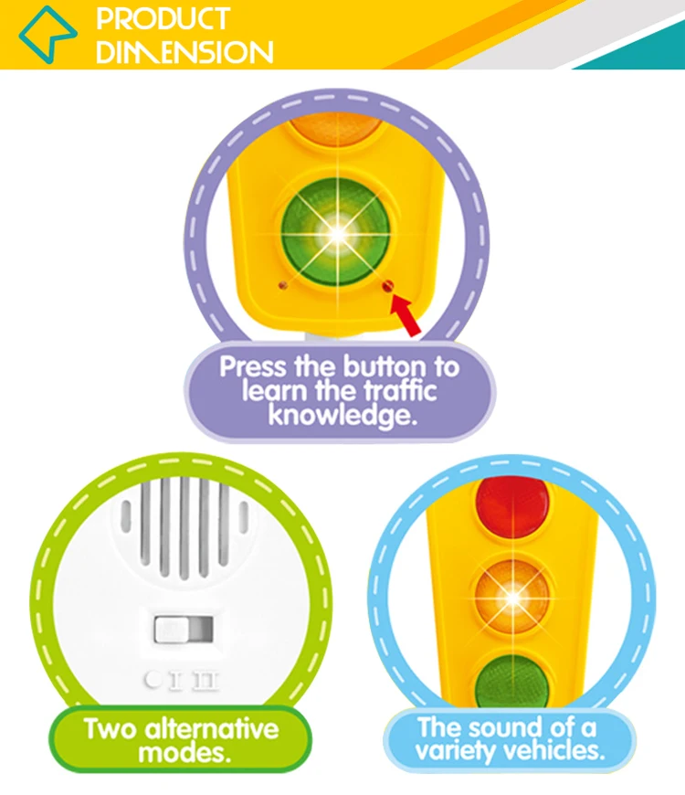 Pretend Play Set Policeman Battery Traffic Light Baton Toy for Kids