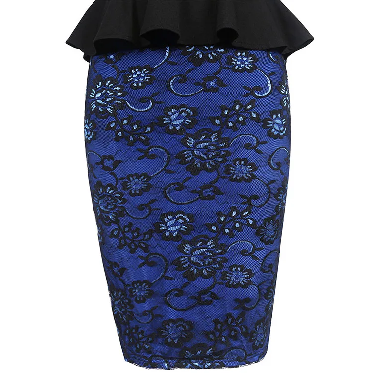 2019 Top Tank Ruffles Clothing V-Neck Bodycon Office Ladies Pencil Knee Length Women Formal Dresses