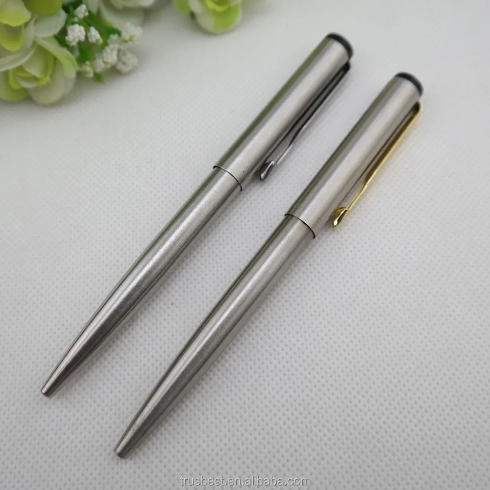 Promotion Parker Vector Gold Body & Trim GT Ball Point Pen BP Steel Fine Nib Blue Ink New