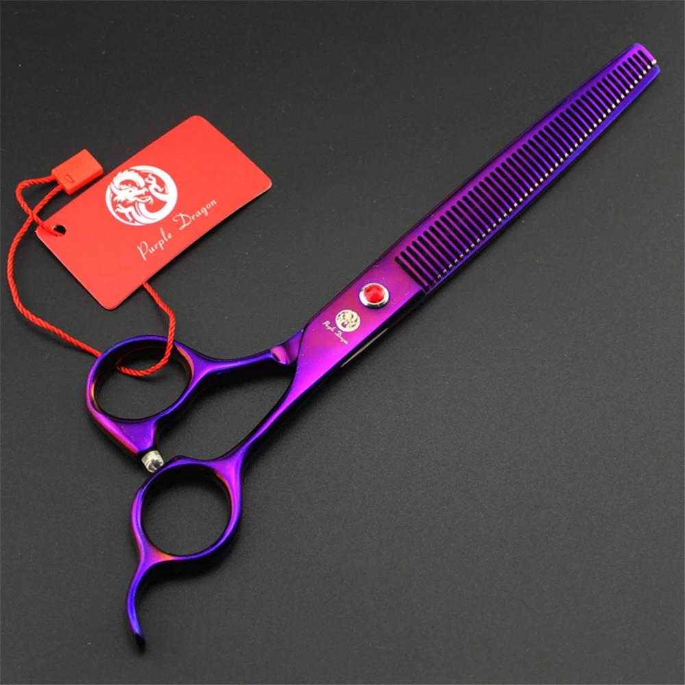 7.5 inch Professional Pet Scissors Thinning Shears Japan High Quality Cat Dog Grooming Scissors Hair Cutting Tool Tijeras Silver