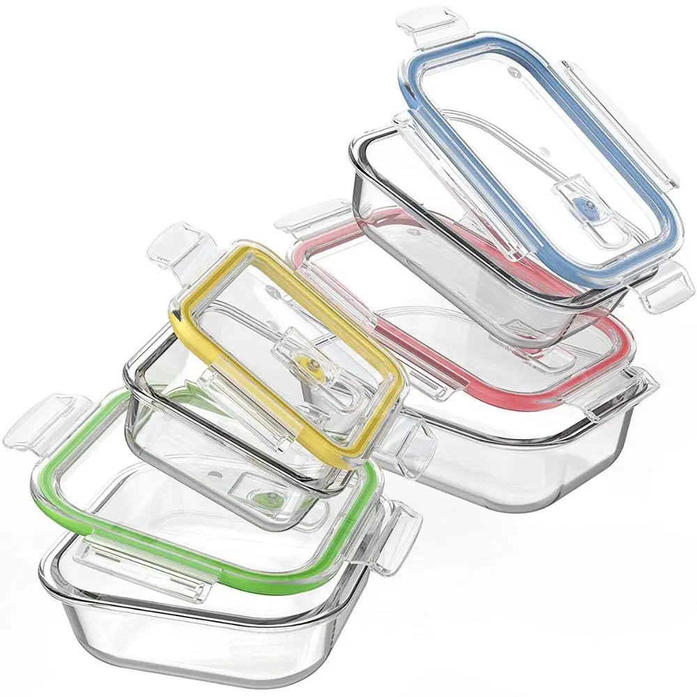 Glass Food Storage Containers with Locking Lids Dishwasher and Microwave Safe Set Food Container Glass Food Container Set