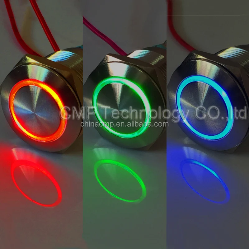 CMP 19mm Indicator Light, RGB RED/GREEN/BLUE three led color Pilot lamp,Pilot Light(lower price fast delivery)