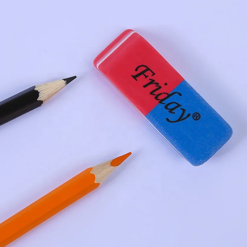 New Two-tone 2B pencil eraser student sketch rubber gift learning stationery