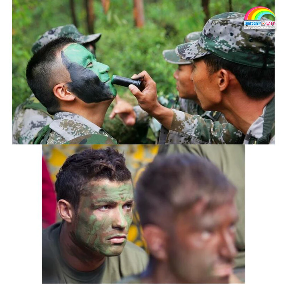 Custom LOGO Concise Hunting outdoor war army CS camo face painting camouflage face paint