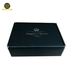 New Arrival Black Corrugated Paper Box Packaging with Own Logo