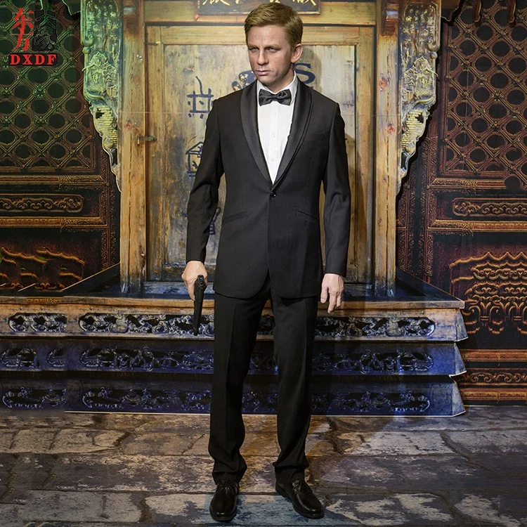 Lifesize Realistic 007 Movie Character Wax Sculpture Resin Figurine for Resin Art Collection