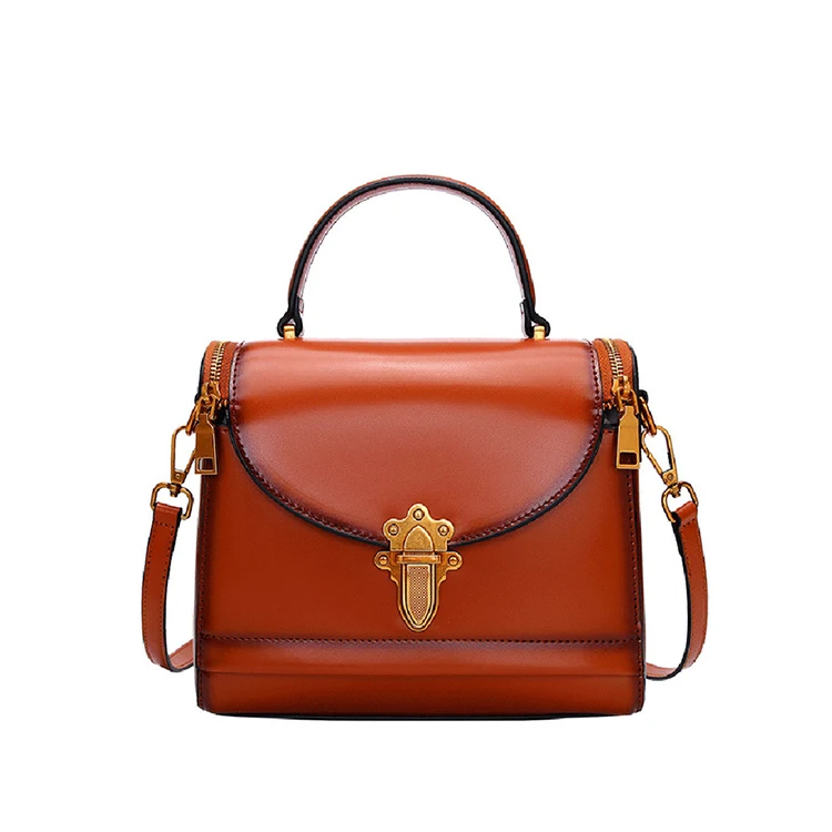 2019 Fashion Trend Messenger Doctor Bag Vintage Leather Shoulder Bag for Women