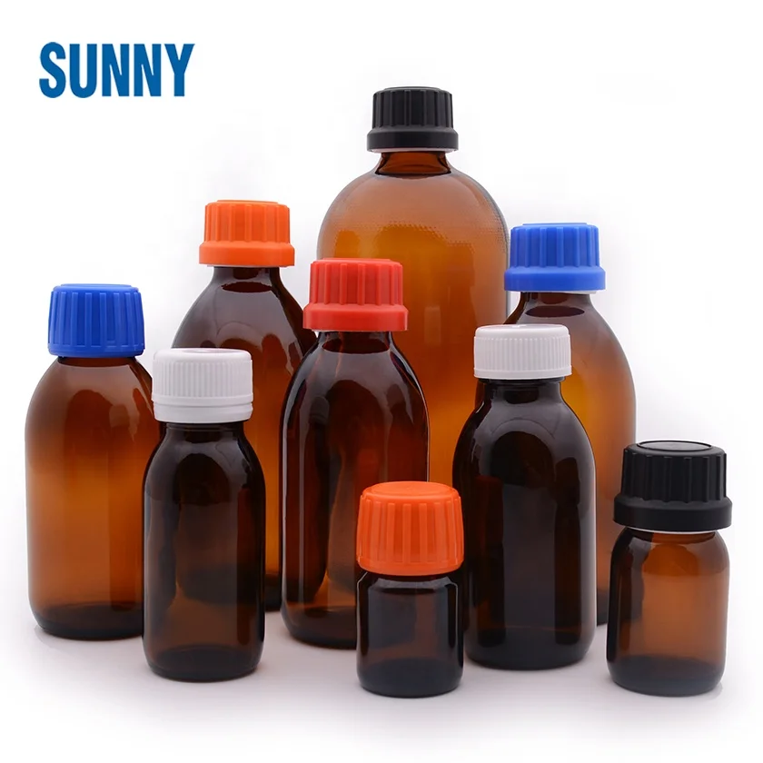 amber maple syrup glass bottle with screw cap for oral liquid