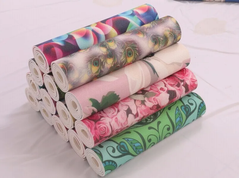 TPE Exercise  Eco Friendly Thick Cheap Fitness Pilates Custom Gymnastics Non-Toxic Non-slip Print Floor Gym yoga mat