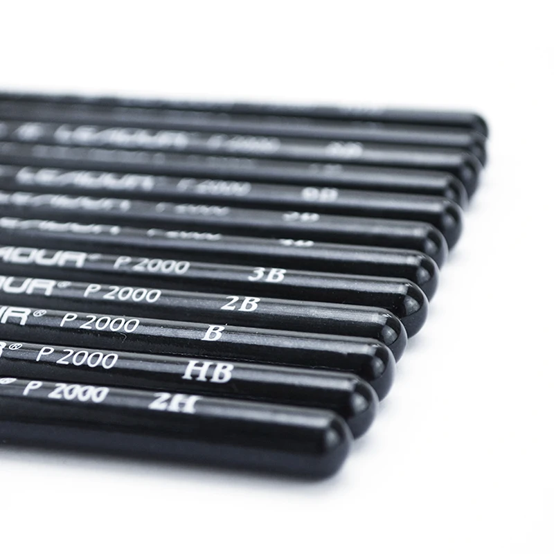 LEADUR Low price custom logo pencils graphite 4B 6B woodless pencil sketch drawing pencil set