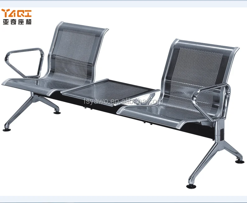 factory price 3 seater with table executive waiting room chair rowing bench airport seats (YA-80)