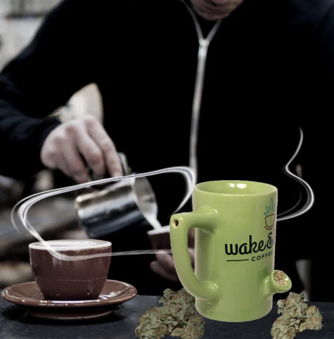  Популярная кружка Wake and Bake для кофе табачная размер и форма могут быть изготовлены по индивидуальному