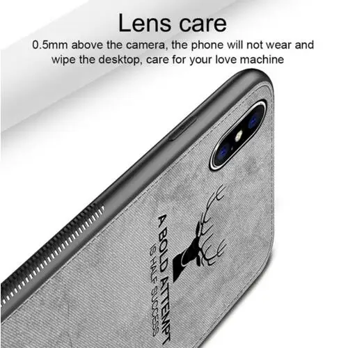 Deer Pattern Design Cell Phone Back Cover Case For iPhone Xs Max PU Leather phone case