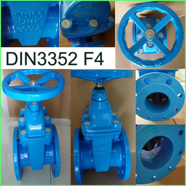 DIN 3352 F4/F5 standard cidi 4 inch water gate valve pn16