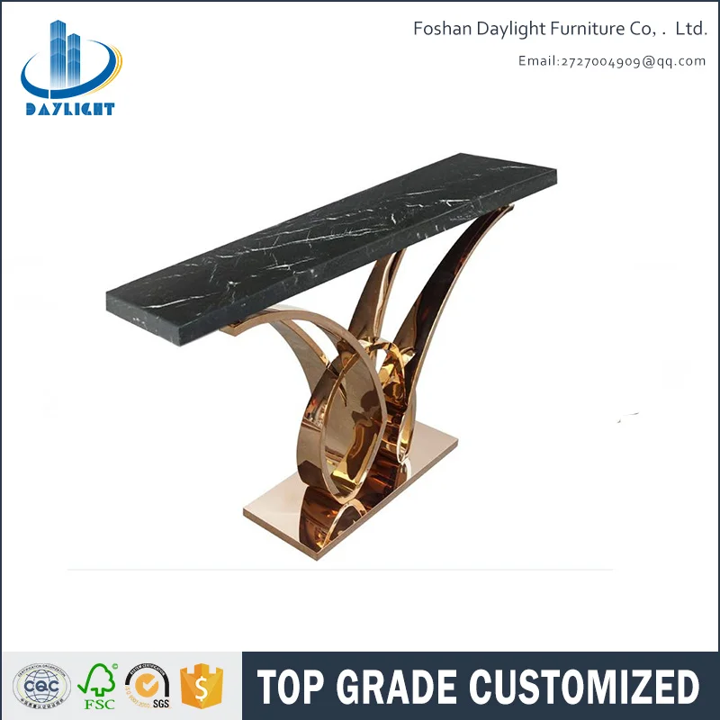 
Luxury home furniture gold console table 