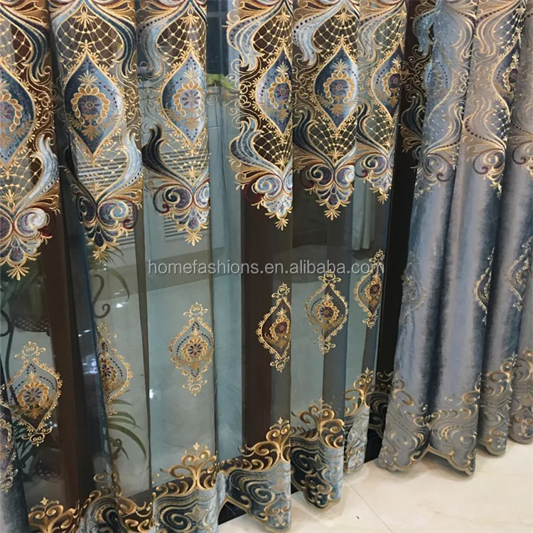 European Top-grade Curtains Living Room Bedroom Window Curtains