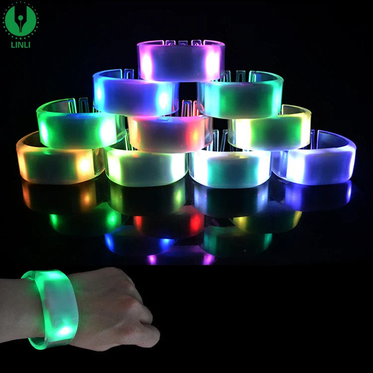 Custom Vocal Concert Party Sound Activated Led Bracelet, Remote Controlled Led Bracelet