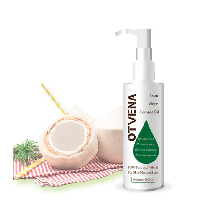 Customize bottle Pure Virgin Coconut Oil Perfect Body Massage Oil