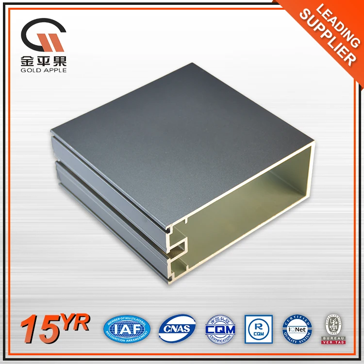 
Grey aluminium windows and doors mullion section 