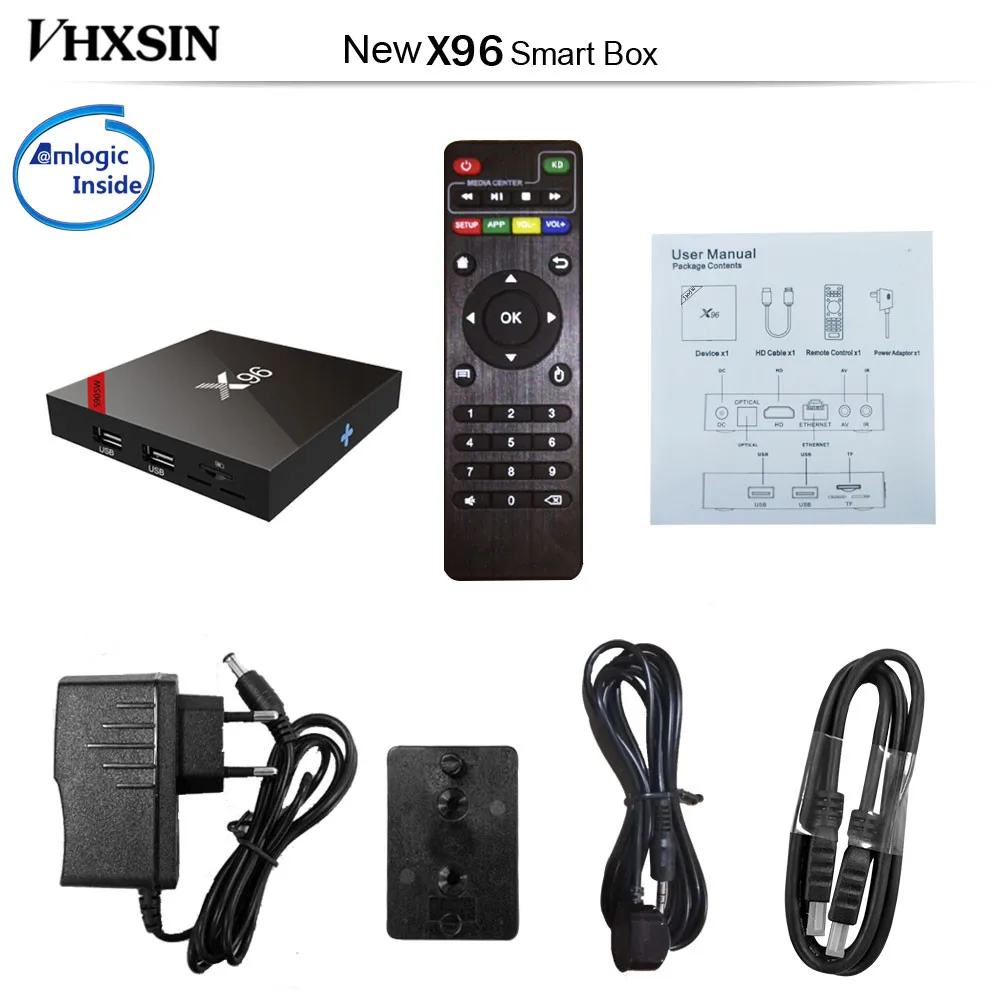 Original Amlogic S905W  Quad-Core CPU 2GB RAM/16GB ROM Live TV  Streaming Media player X96 Set Top Box WIFI 3D 4K Movies