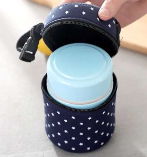 Custom insulated neoprene sublimation blank thermal round lunch tote bag /bottle carry cooler holder cover with strap and zipper