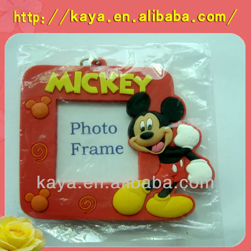 Factory custo PVC photo frame keychain for promotion gifts