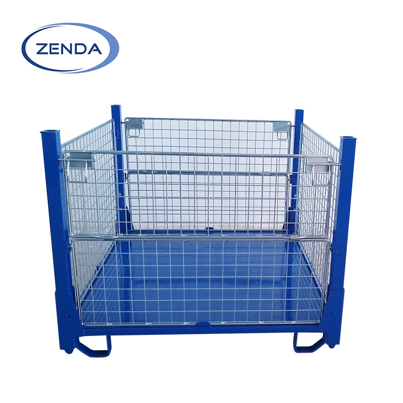 Quality Guarantee European Type Wire Container Pallet Cage Stillages Steel Mesh Box