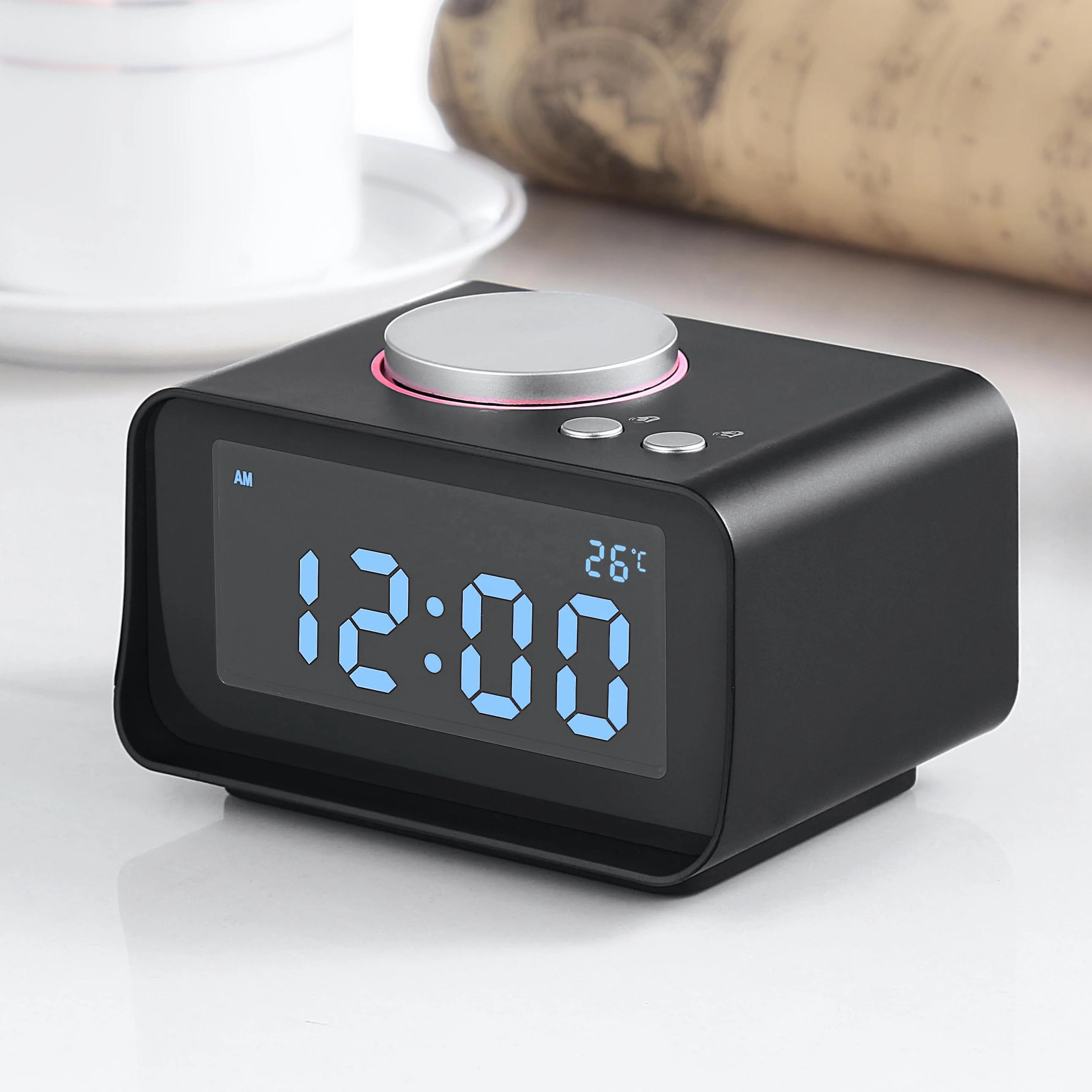 
Blue-tooth Home speaker with 2X 3W speaker Docking clock radio sound box Surround HiFi, LCD Display, 3.5mm AUX in 