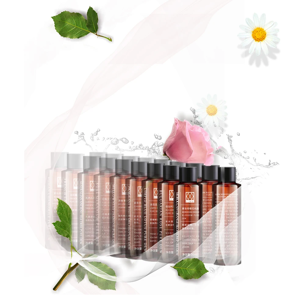
OEM/ODM Natural Flower Water Rose and Lavender Floral Hydrosol Best for Whitening Skin Pure Dew Suit 