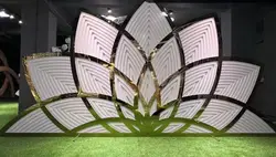 Special Design Pattern Golden TROVAL Wedding Backdrop for Wedding Event Decoration