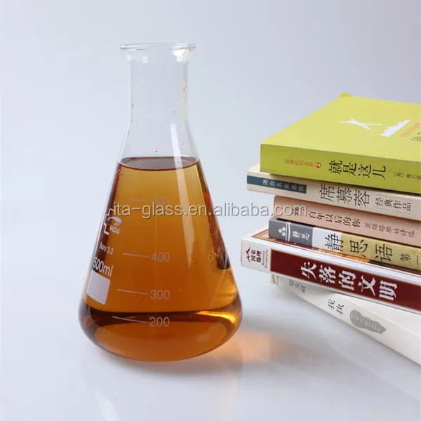 500ml china factory promotional hand made decal scale laboratory high quality conical glass flask