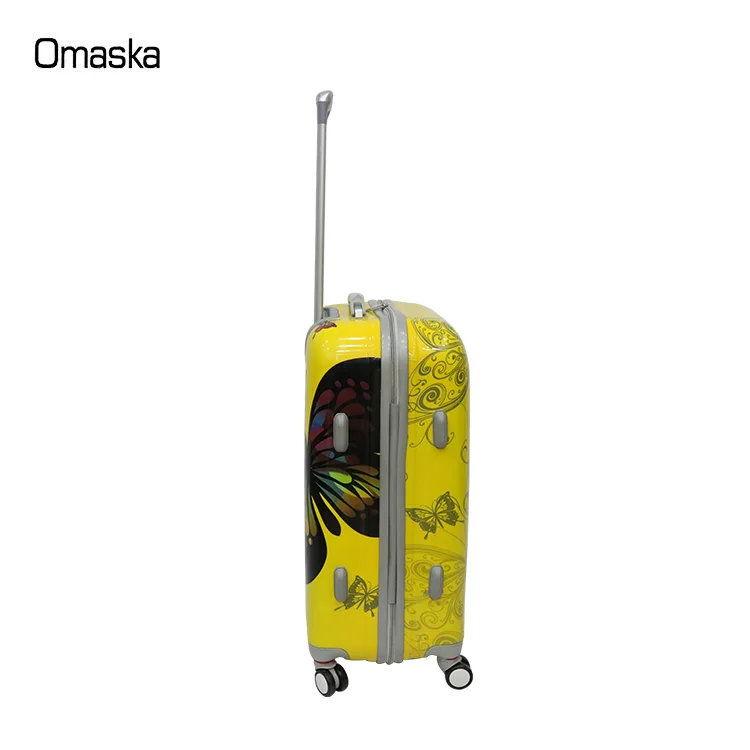 New Models 3 Pcs Set China Supplier Unique Butterfly Travel Carry On ABS Case Hard Shell Luggage