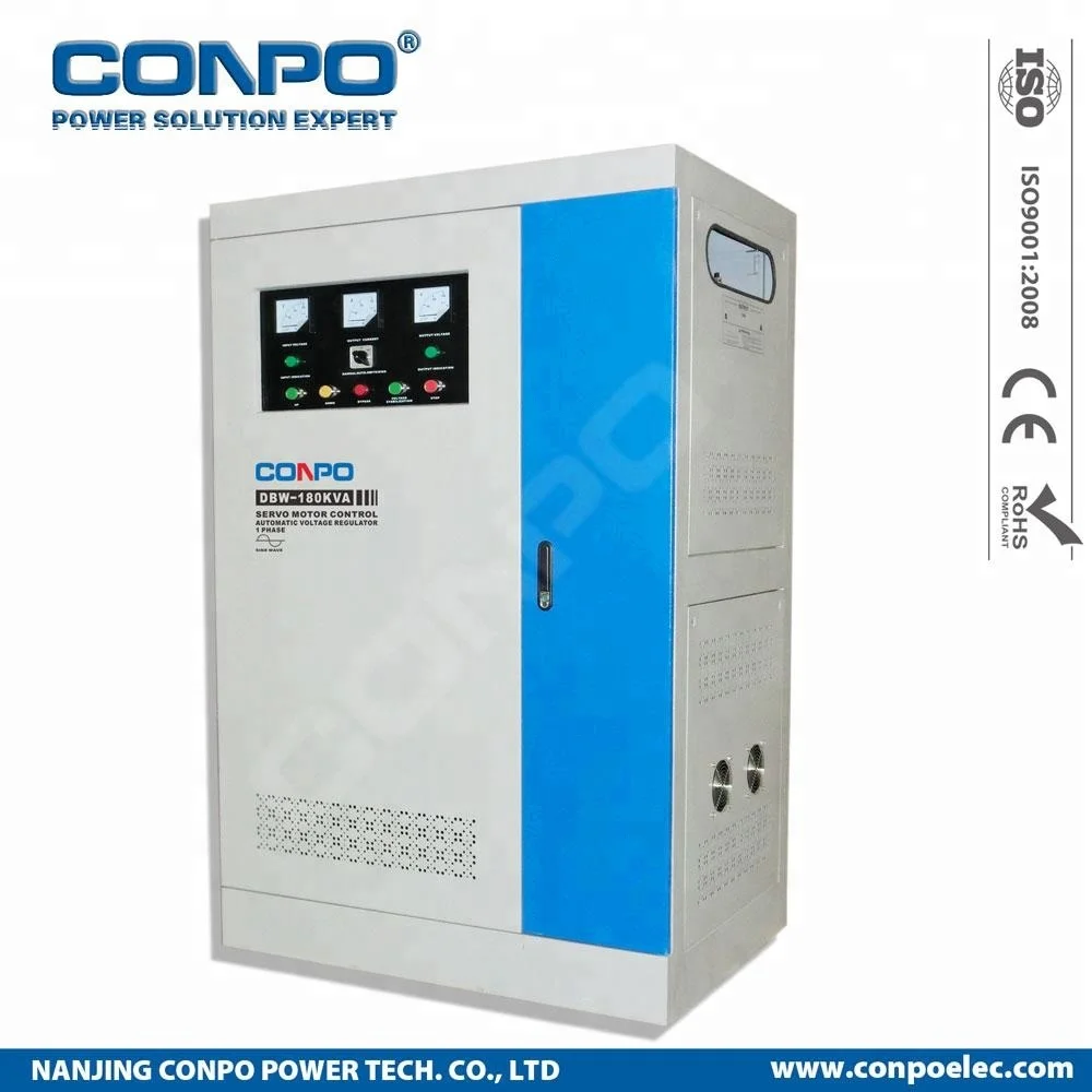 DBW-180KVA Servomotor-type Single Phase Full-automatic compensated Voltage Stabilizer Regulator AVR 220VAC/230VAC/240VAC
