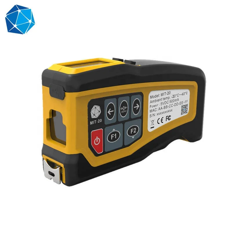 Handheld Intelligent Length and Volume digital electric tape roll with laser measuring tool and BLE4.2 barcode scanner