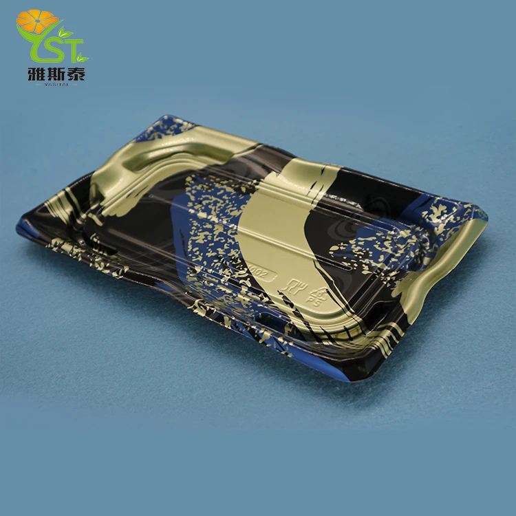 Disposable take away box pp/ps sushi tray with lid