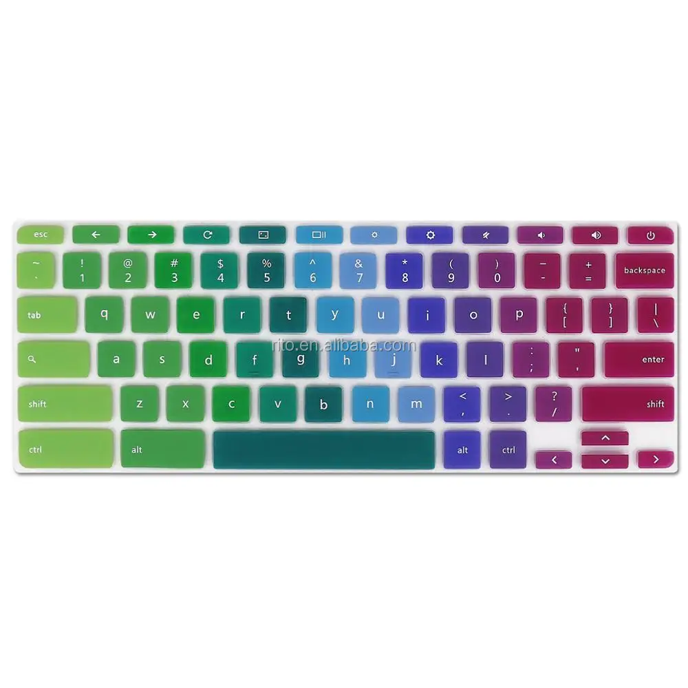 for Acer Chromebook 14 Keyboard Protector Skin Cover for 2018 Acer Chromebook 14 CB3-431 CP5-471 14-inch Chromebook US Version Ranibow
