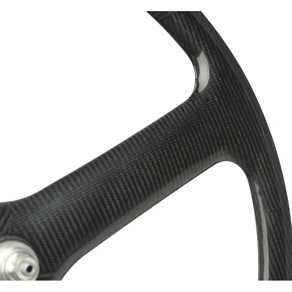3 spoke weel with Novatec hub carbon tri spoke bicycle wheel