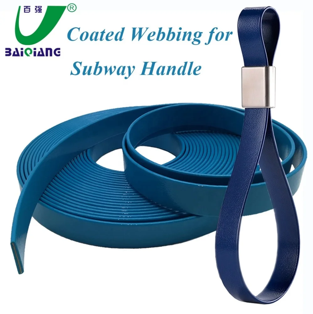 TPU Flame Retardant Resistant Urethane Coated Webbing for Subway Handles or Bus Handles