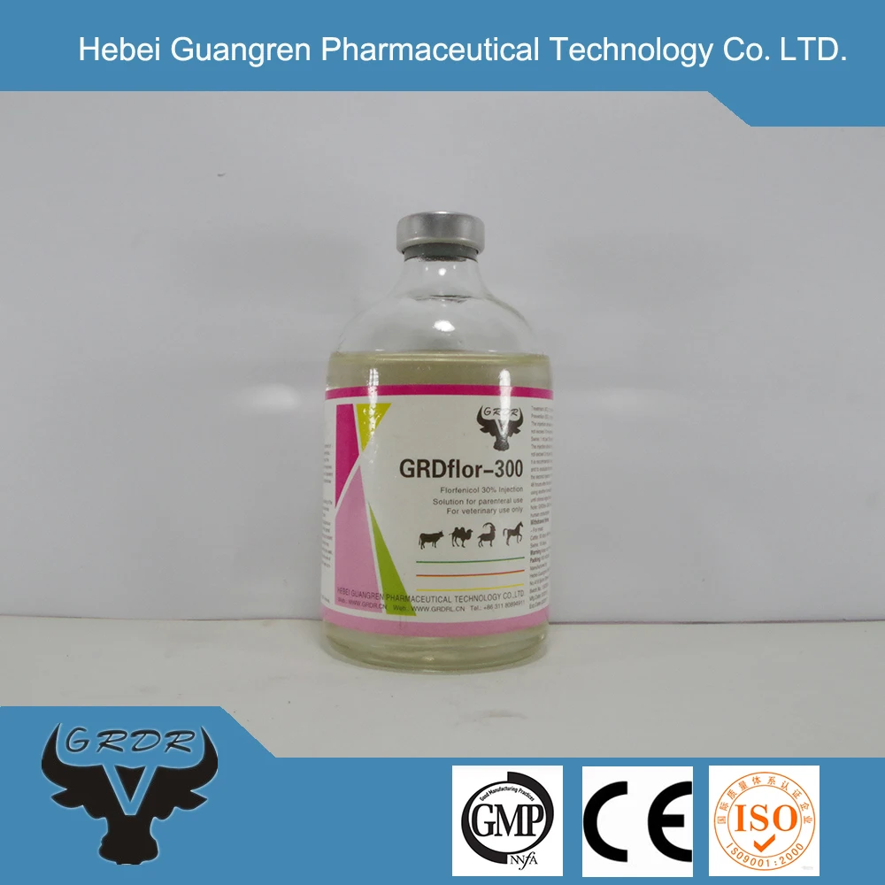 
antibiotic medicine florfenicol injection 30% for veterinary use 