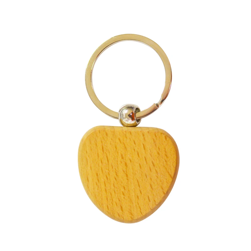 China Factory Make Natural Olive Blank Custom Logo Wood Keychain