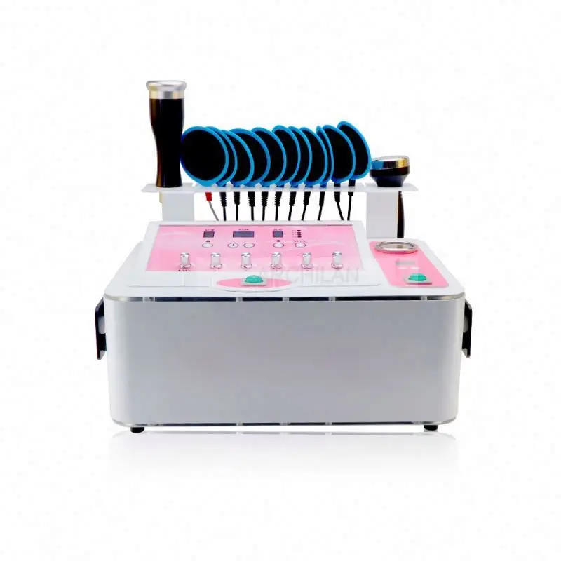 3in1 Ultrasonic cure ems beauty instrument lymphatic drainage vacuum therapy machine
