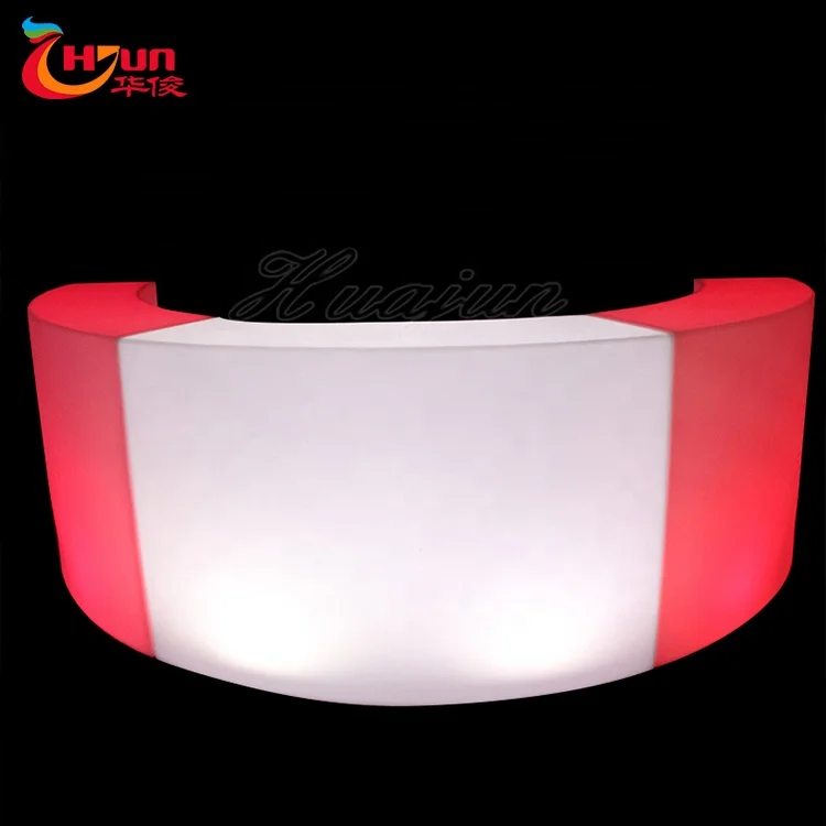 New product Outdoor Party Led Glow Touch Table Round Bar Counter with Rechargeable Battery