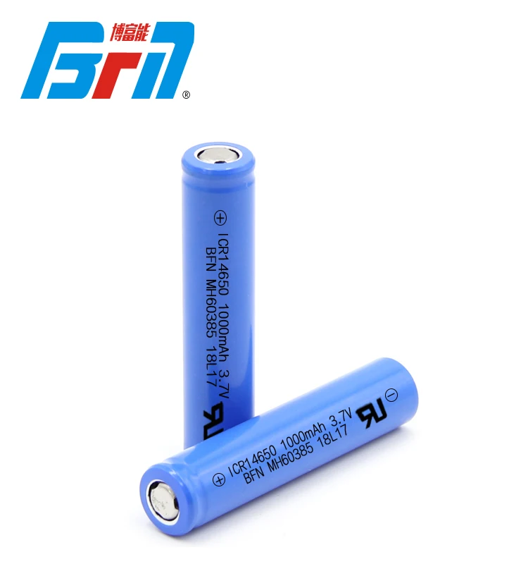 rechargeable battery manufacturer li-ion 14650 3.7V 1000mAh cylinder battery