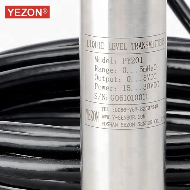 YEZON Input Liquid Level Transmitter for Reservoir Water Tower Water Level Sensor Industrial Water Level Meter