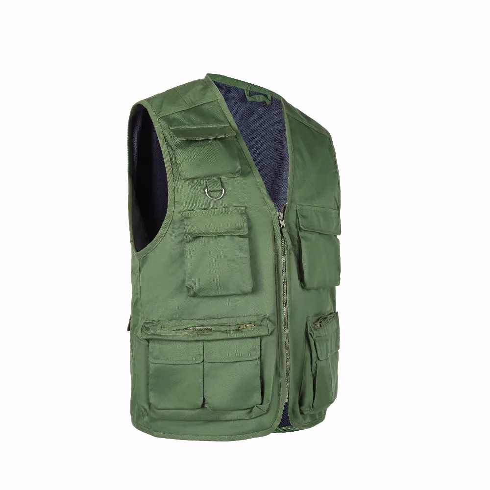 Workwear Multipocket Work Wear Worker Tool Custom Multi Pocket Canvas Mens Cotton Vest Outdoor