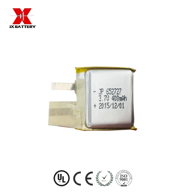 factory battery 653030 3.7v 400mAh rechargeable certificated li po battery for uav