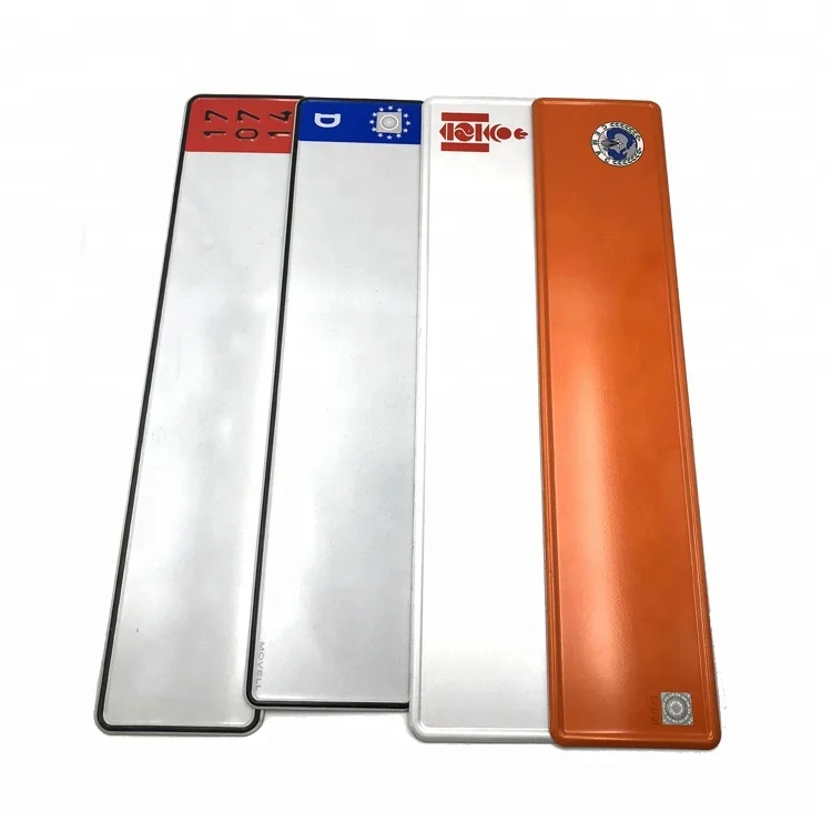 China Factory Wholesale aluminum number embossed blank license plate