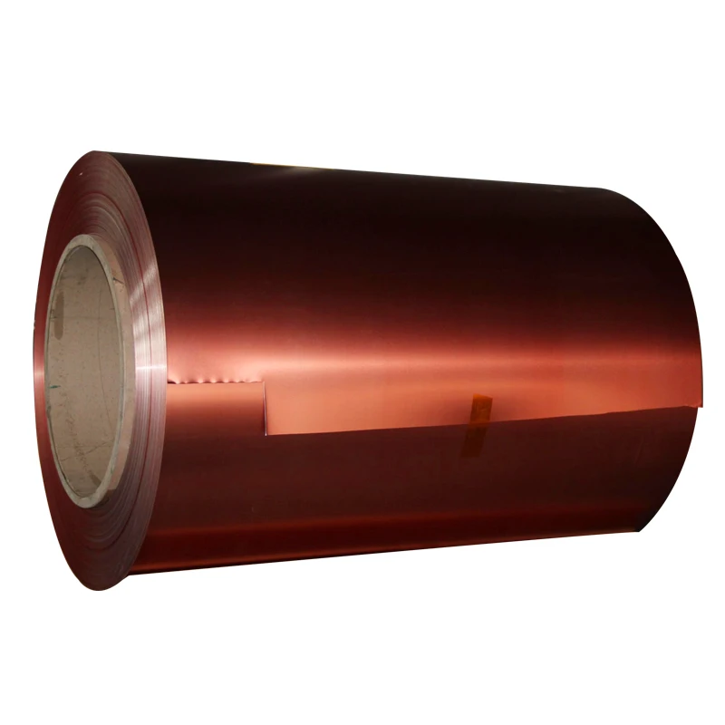 Red copper coated aluminum coil for composite panel